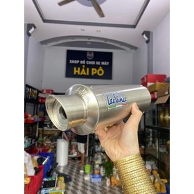 Pô Leo Bạc Leovince Bạc Chất Liệu Inox 304 tặng kèm tiêu tiện CNC xịn xò cho các dòng xe sirius ex winer sonic satria