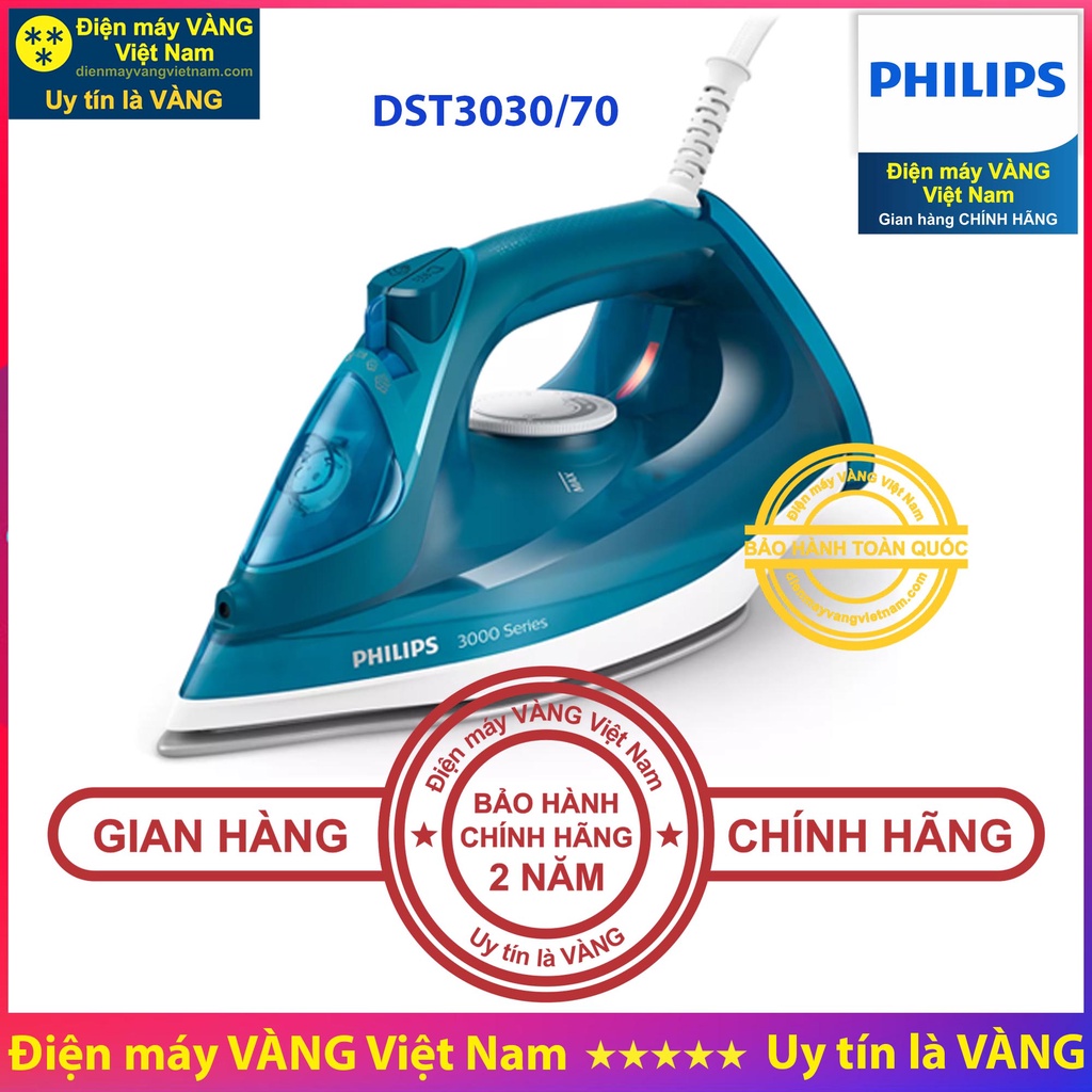 Bàn là hơi nước Philips STH3010 STH3020 GC1426 GC1740 GC1756 GC2676 GC2992 GC2997 DST3030 DST3040 (Hàng chính hãng)