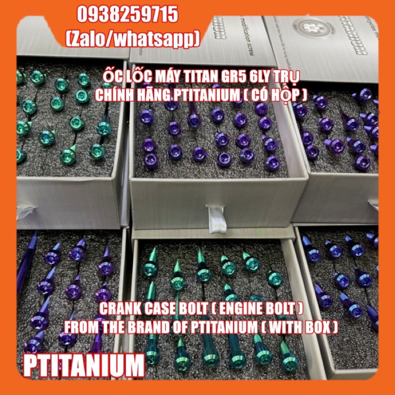 Ốc titan gr5 lốc máy trụ cho wave dream winner x sonic satria raider exciter