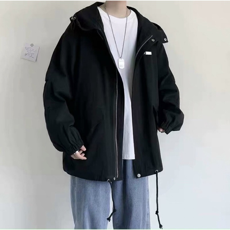 Áo khoác Dù  2 lớp  - Nam  Nữ -form  rộng phong cách -HÀN QUỐC -85ky