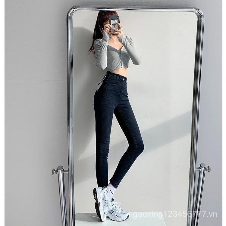 Quần Jeans Nữ Lưng Cao Ôm Chân Thời Trang Châu Mỹ G2Zd