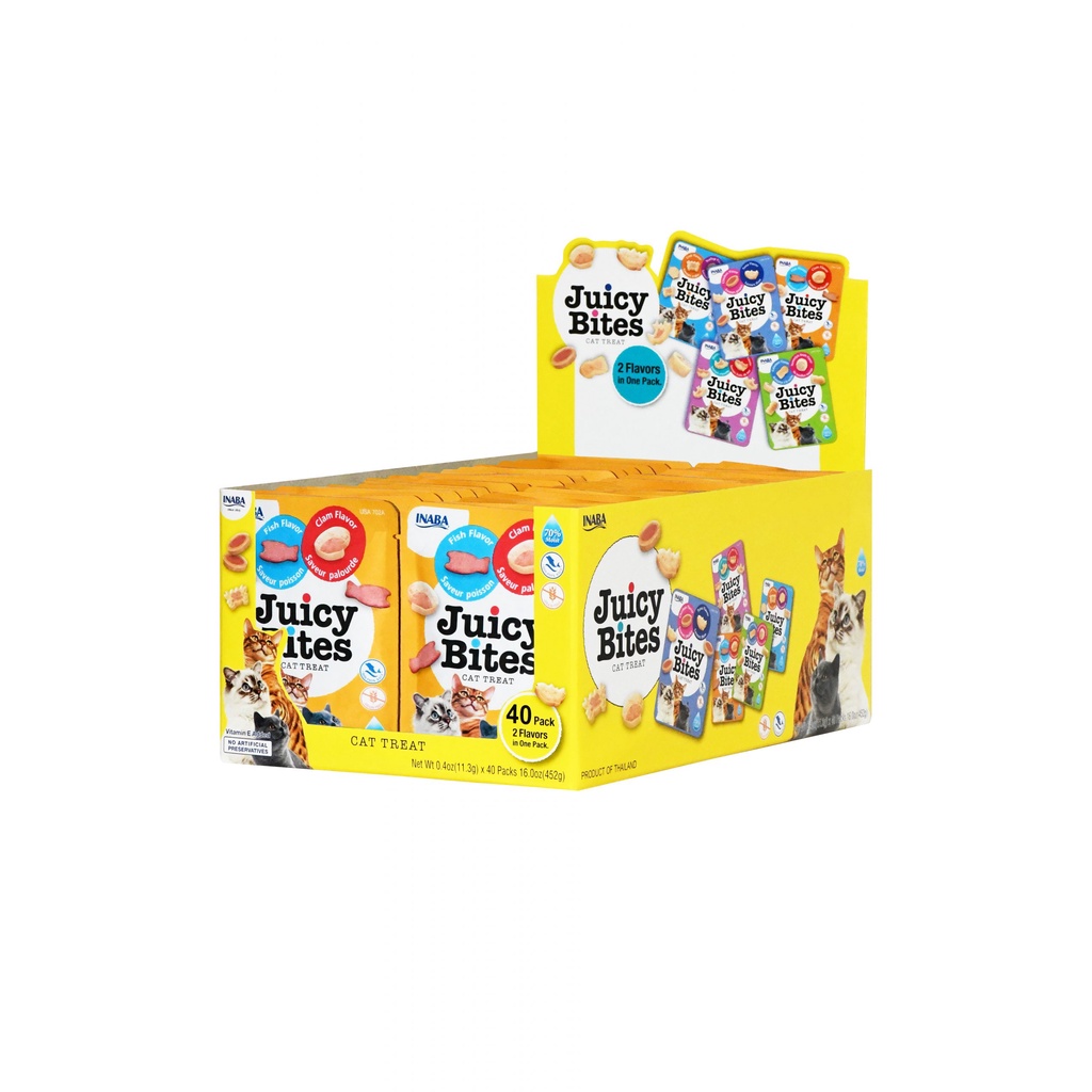 Bánh Thưởng Snack Ăn Vặt Cho Mèo Inaba Juicy Bites - Nhiều Vị Thơm Ngon (Gói 11.3g)