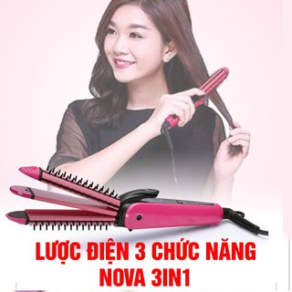 Lược tạo kiểu tóc nova 3 trong 1- lược điện tạo kiểu tóc chuyên nghiệp