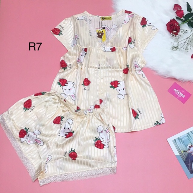 Đồ bộ đùi lụa gấm ren không cổ hot nhất | BigBuy360 - bigbuy360.vn