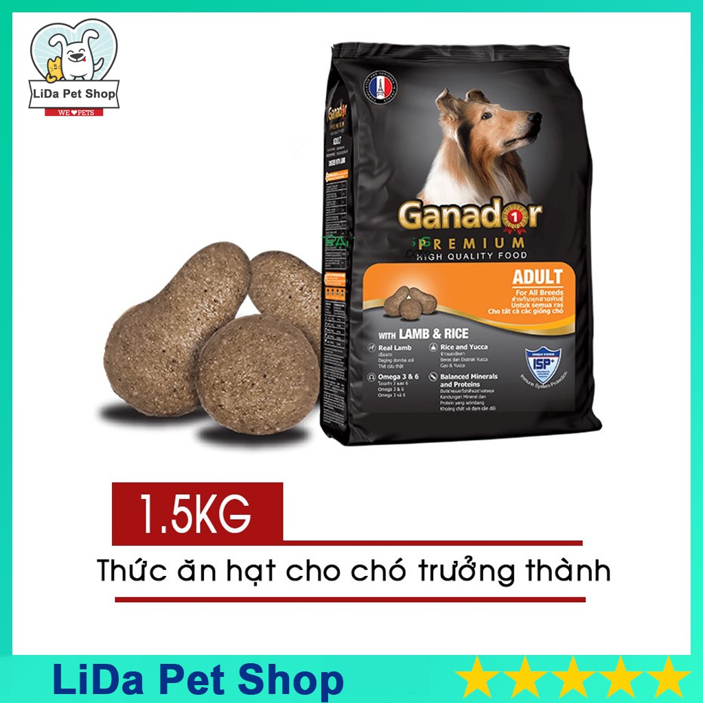 [1.5kg] Ganador Adult Thức ăn hạt cho chó trưởng thành vị cừu & gạo - Lida Pet Shop