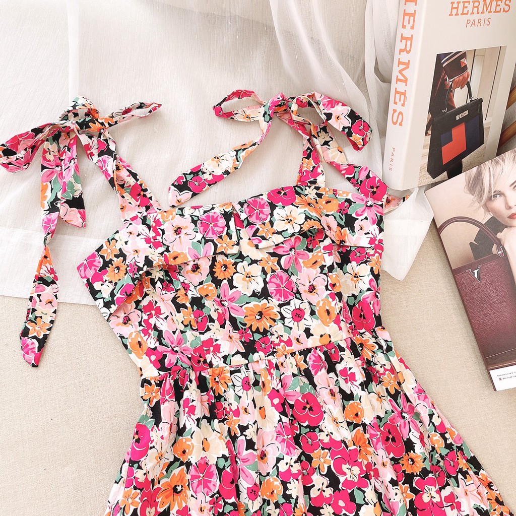 VÁY DÂY THÔ HOA MAXI CAO CẤP NỮ V120 | BigBuy360 - bigbuy360.vn