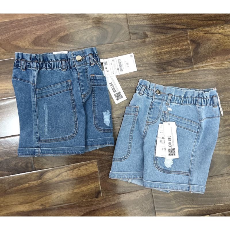 Quần Short Jean Bé Gái ZR Hai Màu