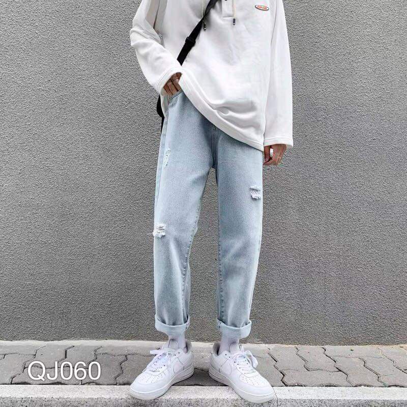 [Mã SRBACK010912 hoàn 20K xu đơn 50K] Quần Baggy Jean Nam Rách Đẹp Cao Cấp Chuẩn Shop HOT TREND