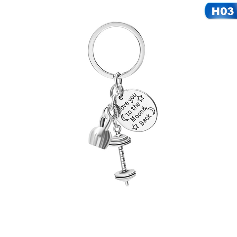 Móc khóa hình quả tạ dễ thương