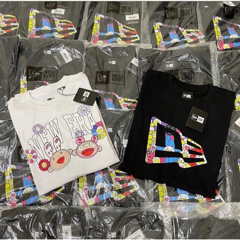 Áo New Era x Takashi Murakami trắng/đen