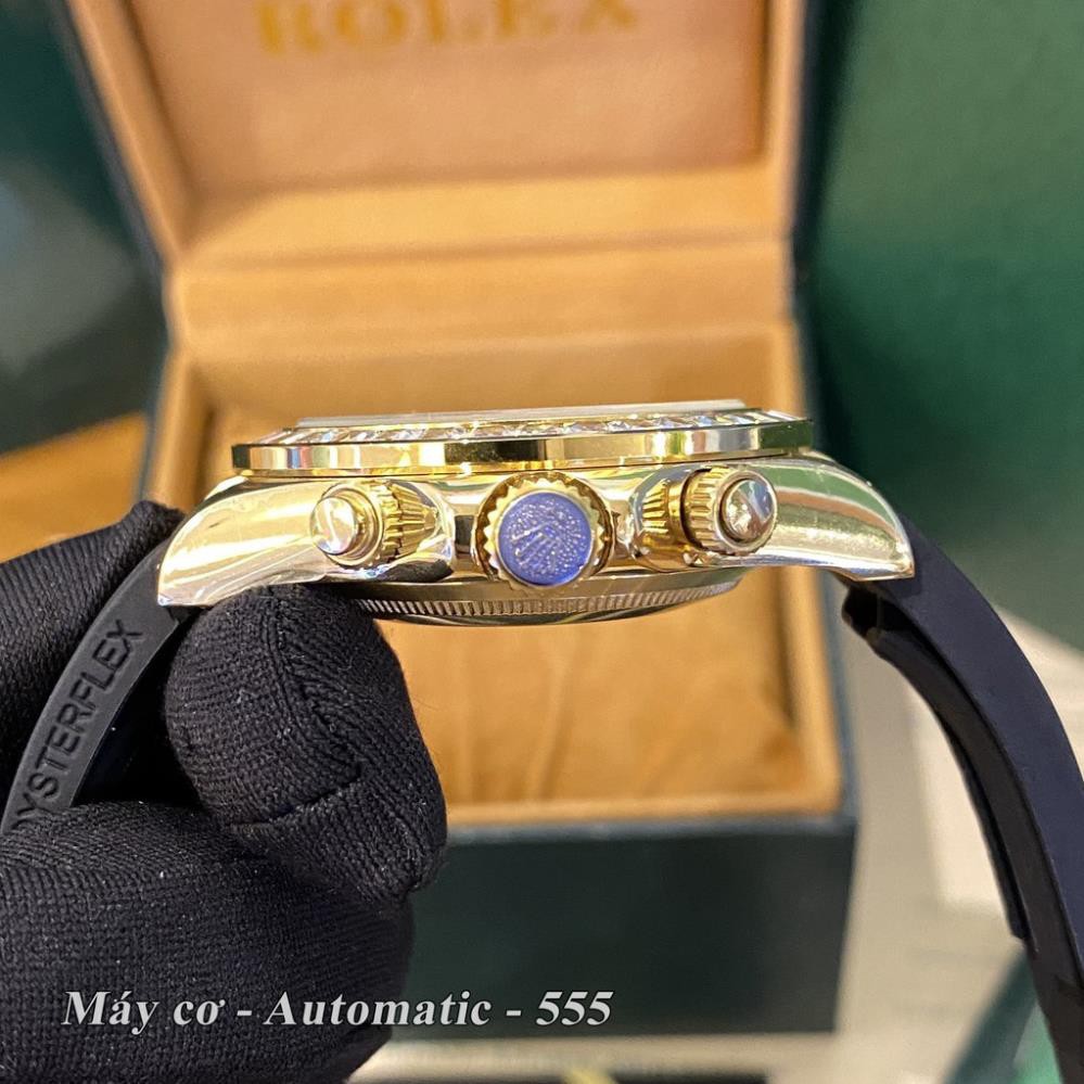 Đồng hồ nam RL mặt tròn vằn đính viền đá sang trọng chống nước bảo hành 12m DH555 shop114 | BigBuy360 - bigbuy360.vn