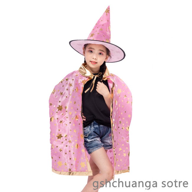 Set Đồ 2 Món Hóa Trang Phù Thủy Halloween Cho Bé