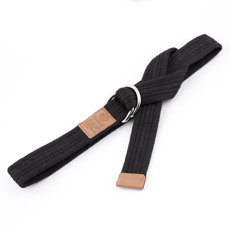 Thắt Lưng Vải Bố Mặt Nửa Vòng Tròn Thời Trang Mới Cho Nam Nữ