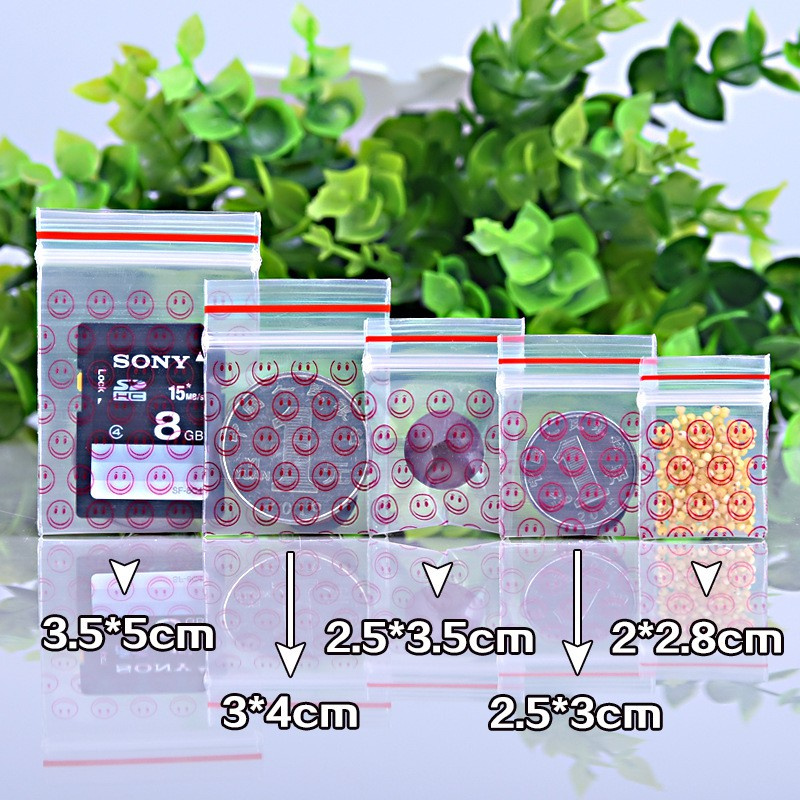 400pcs túi ziplock mini hoạt hình dễ thương