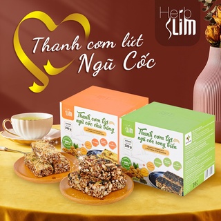 [FREE SHIP Toàn Quốc] Thanh cơm lứt Ngũ cốc, Chà bông HERBSLIM - Ăn vặt không tăng cân