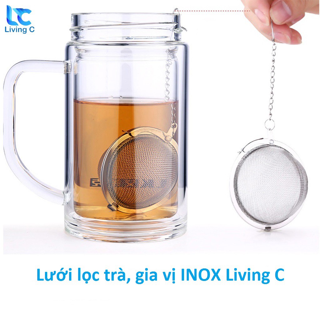 Lưới lọc trà , lọc gia vị INOX hình cầu Living C_ BX