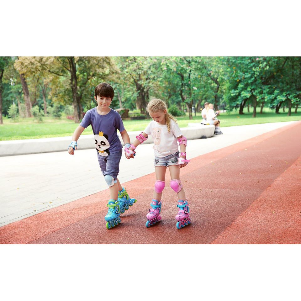 [HÀNG CHÍNH HÃNG] Giày trượt patin trẻ em Cougar Pro+ Bánh cao su đặc + boot có thể tháo rời+ có thể điều chỉnh 3 size