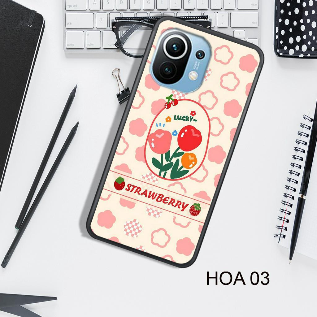 Ốp Lưng  XIAOMI  MI 11 - MI 11T - MI 11 LITE - REDMI A1 4G, In Hình HOA, Màu Sắc Bắt Mắt.