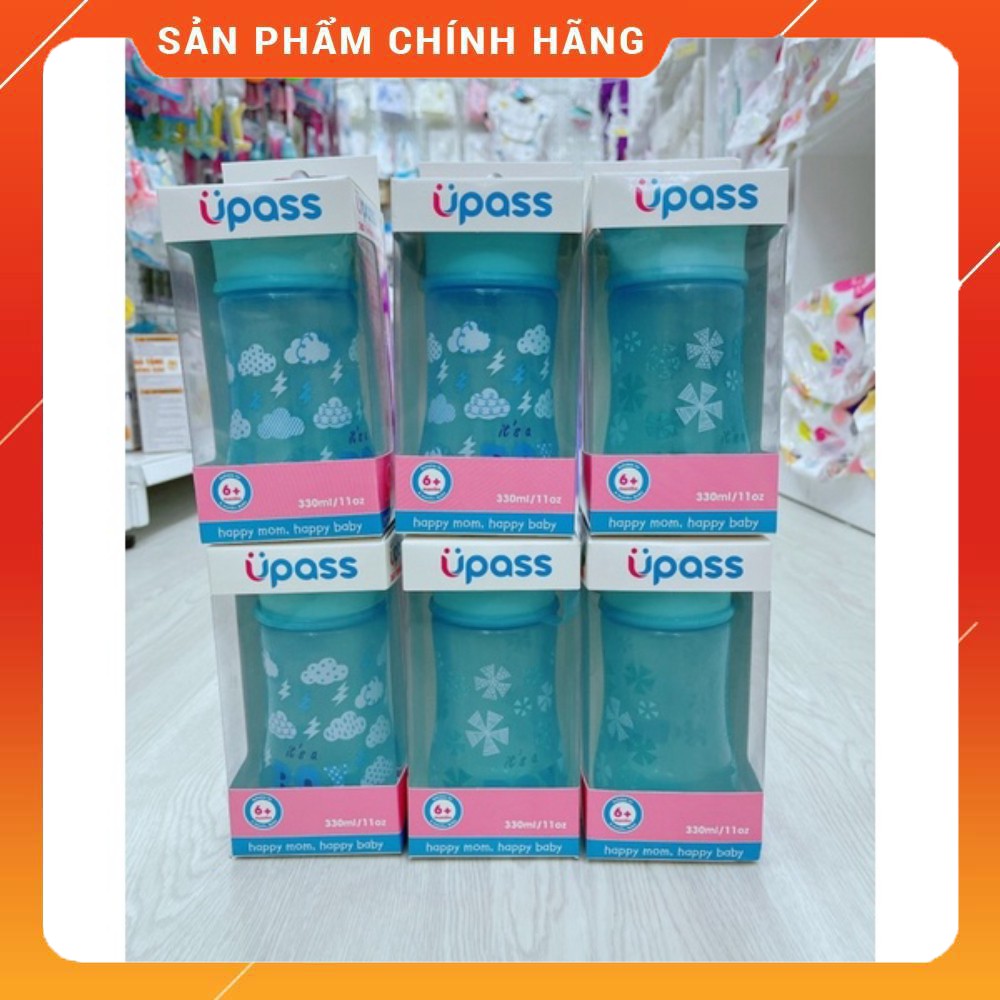 Cốc tập uống nước 360 độ Upass màu xanh 330ml - UP0336NX