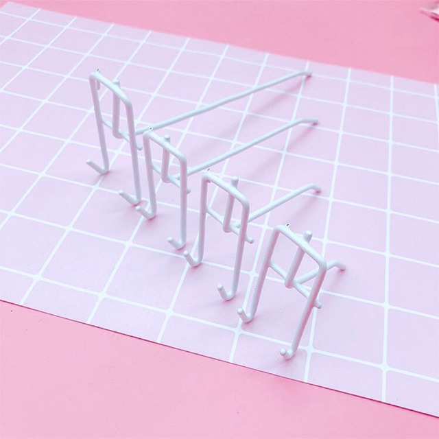 Tay cài lưới treo đồ màu trắng, đen dài 5cm, 10cm, 15cm, 20cm treo phụ kiện điện thoại, móc treo đồ sơn tĩnh điện