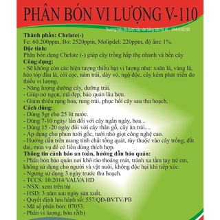 Phân bón vi lượng Super Fe Chelate V110