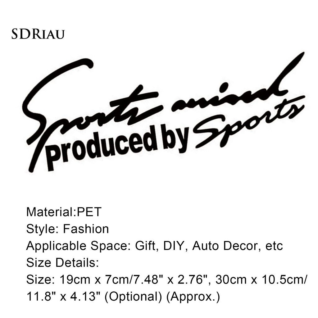 Miếng dán trang trí xe hơi thiết kế chữ cái Sports Mind Produced by Sports độc đáo
