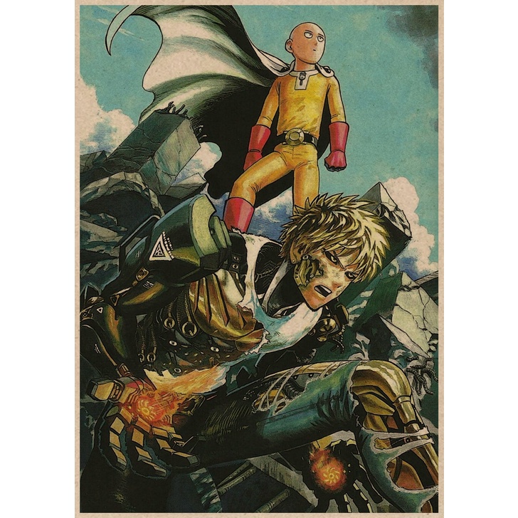 Poster Phim One-Punch Man Phong Cách Retro Nghệ Thuật Chất Lượng Cao Trang Trí Tường Quán Cà Phê MS: 305