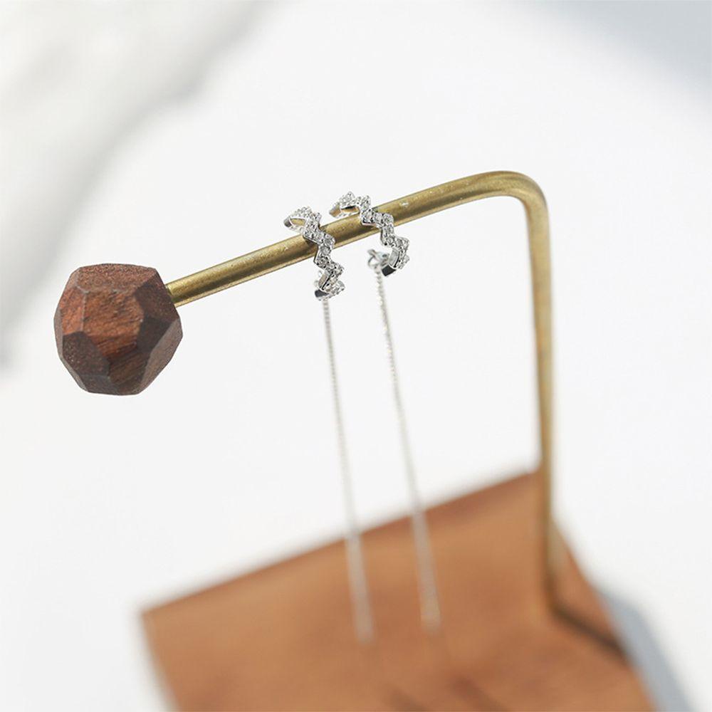 SUSANS 1 Khuyên Vành Tai Màu Trắng Đính Hôn