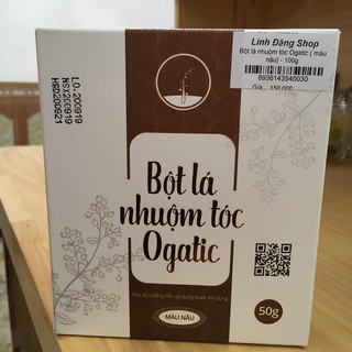 Bột lá nhuộm tóc màu nâu - Không hóa chất