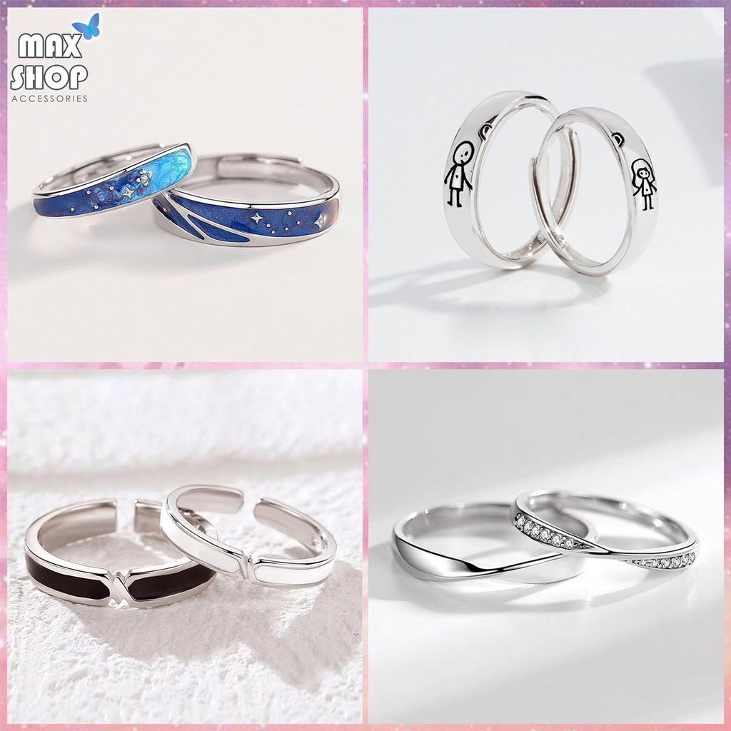 Nhẫn đôi cặp cực đẹp nhiều mẫu couple cá tính nam nữ