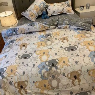 Bộ Chăn Ga Gối Gấu Koala Cotton Poly