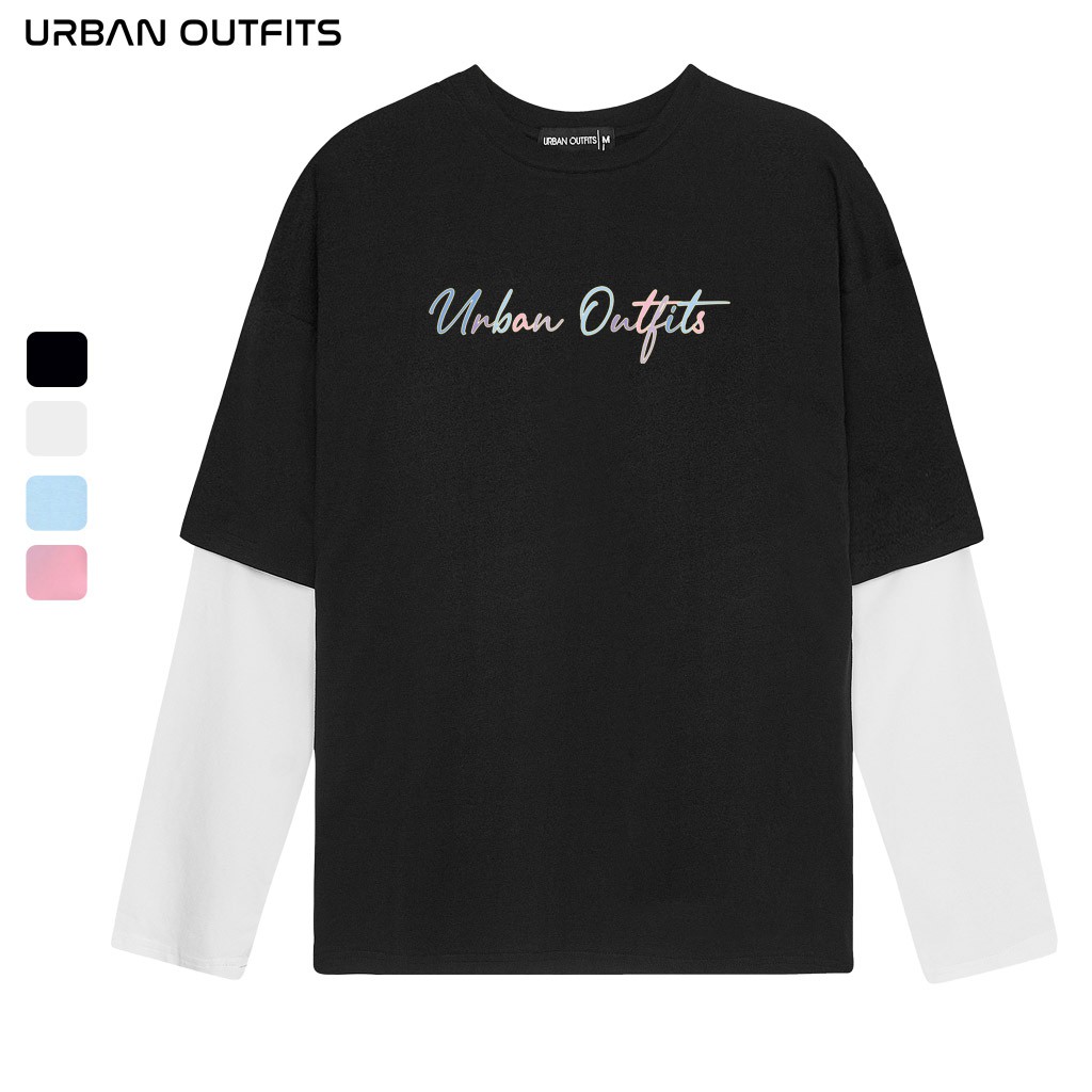 Áo Thun Tay Dài Phối Nam Nữ Form Rộng URBAN OUTFITS In UO Discover TDO50 100 cotton 4 Chiều