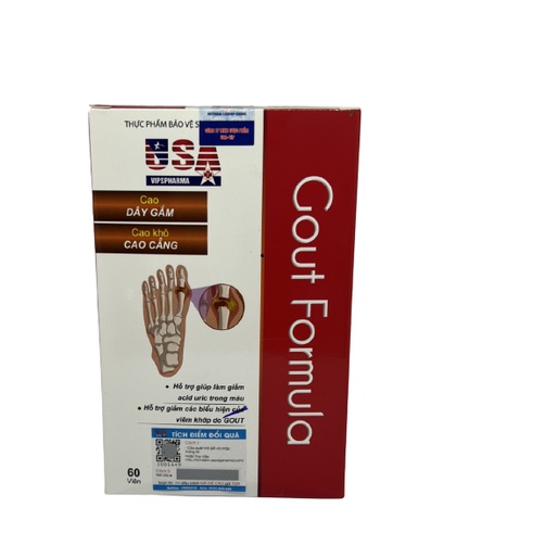 Viên Uống Gout Formula Làm Giảm Acid Uric Và Viêm Sưng Do Gout