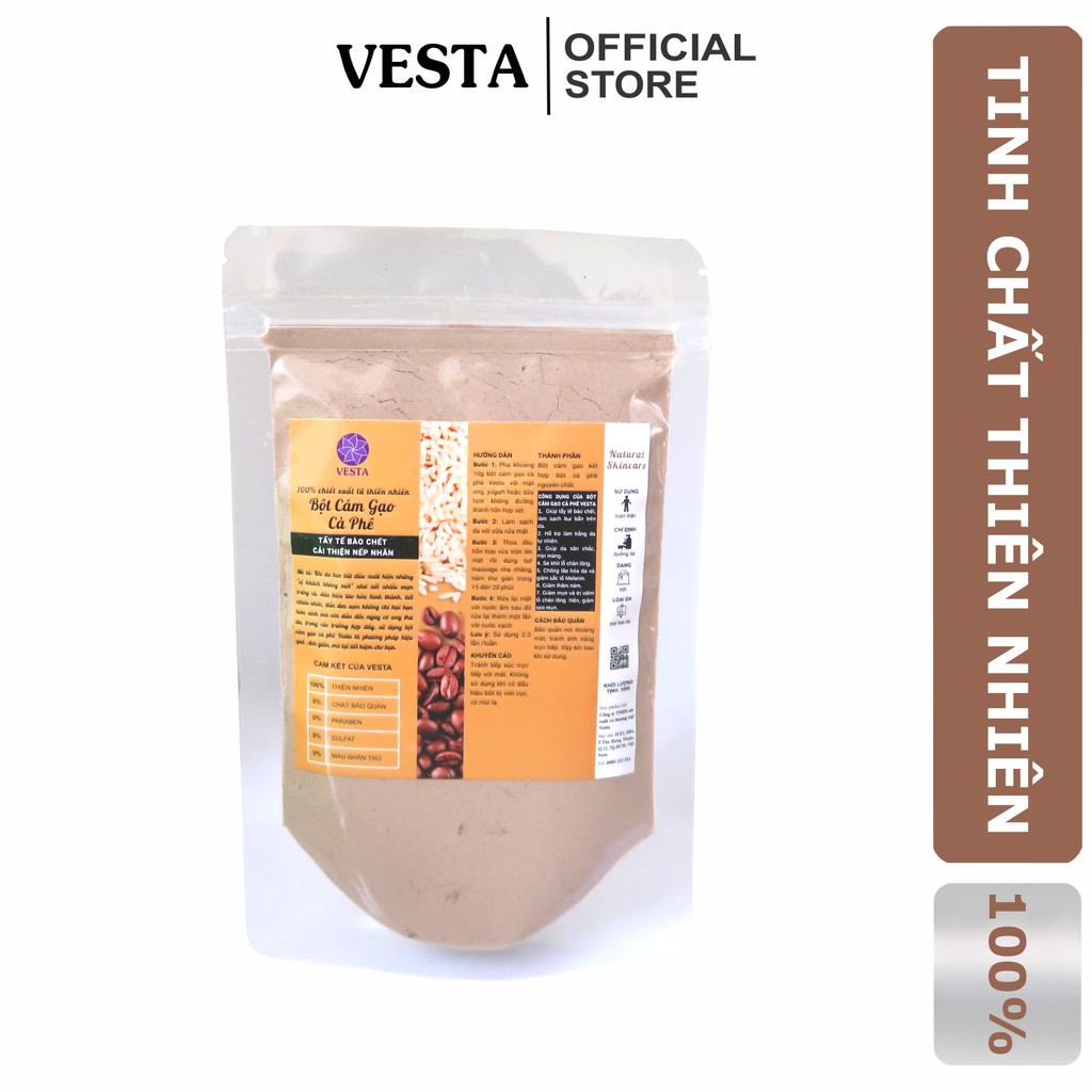 Bột Cám Gạo Cà Phê Nguyên Chất Vesta 100g