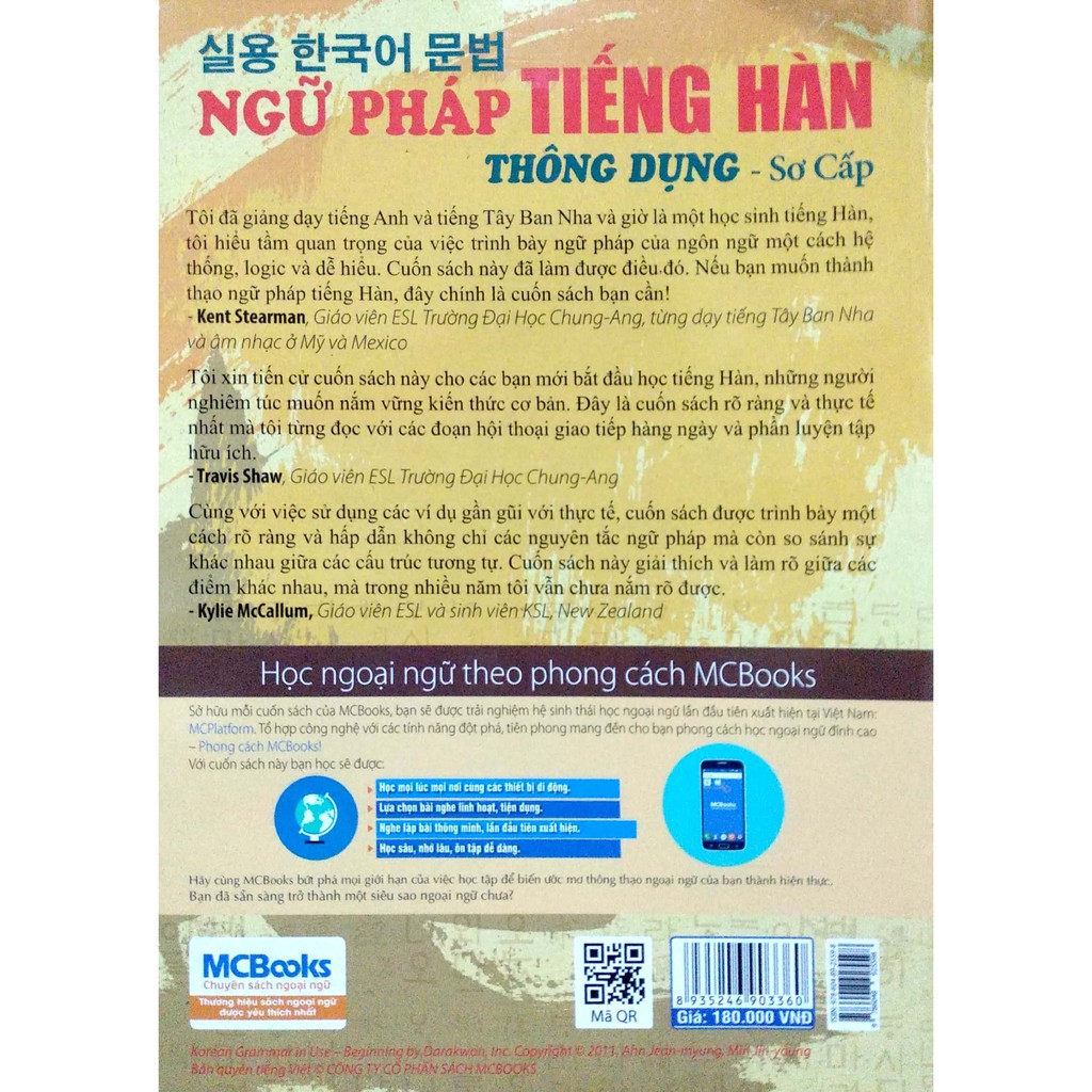 Sách -Ngữ pháp tiếng Hàn thông dụng - sơ cấp Korean Grammar in use Beginning