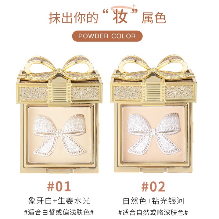 Phấn bắt sáng dạng nén MACK ANDY hai màu sắc có nơ ba chiều bằng nhựa | BigBuy360 - bigbuy360.vn