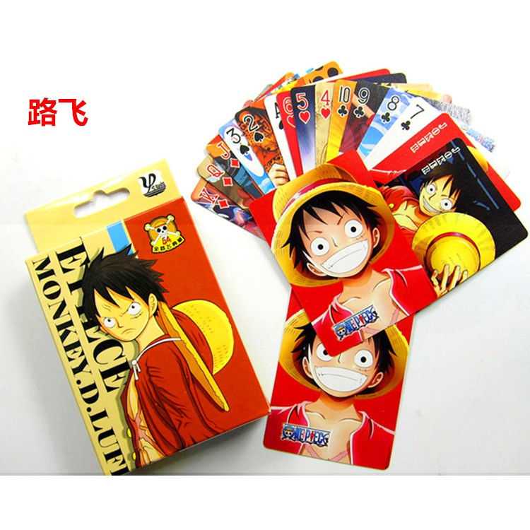 Bộ bài Tây anime NARUTO, bộ tú poker akatsuki chopper rozo luffy onepiece 54 lá in hình anime manga dễ thương độc đáo