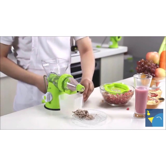 Máy xay ép đa năng Manual Juicer quay tay màu xanh