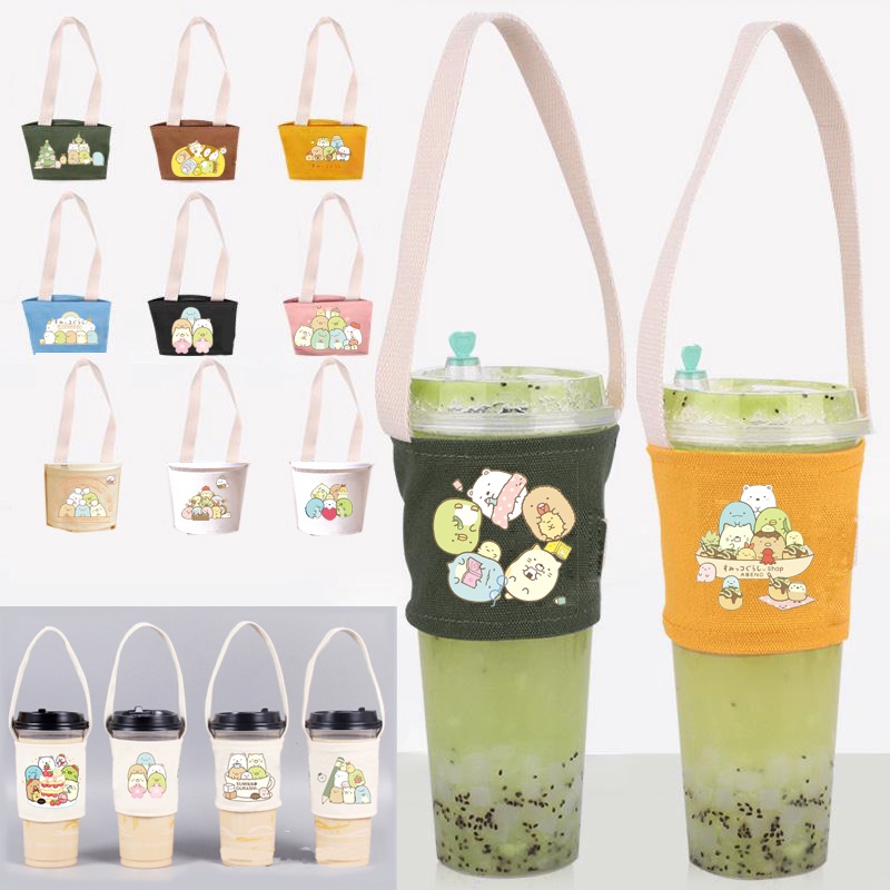 Túi treo cốc totoro TTCI5 cup holder doraemon vô diện chuột vàng shin one piece sumikko jinbeisan kero CCS
