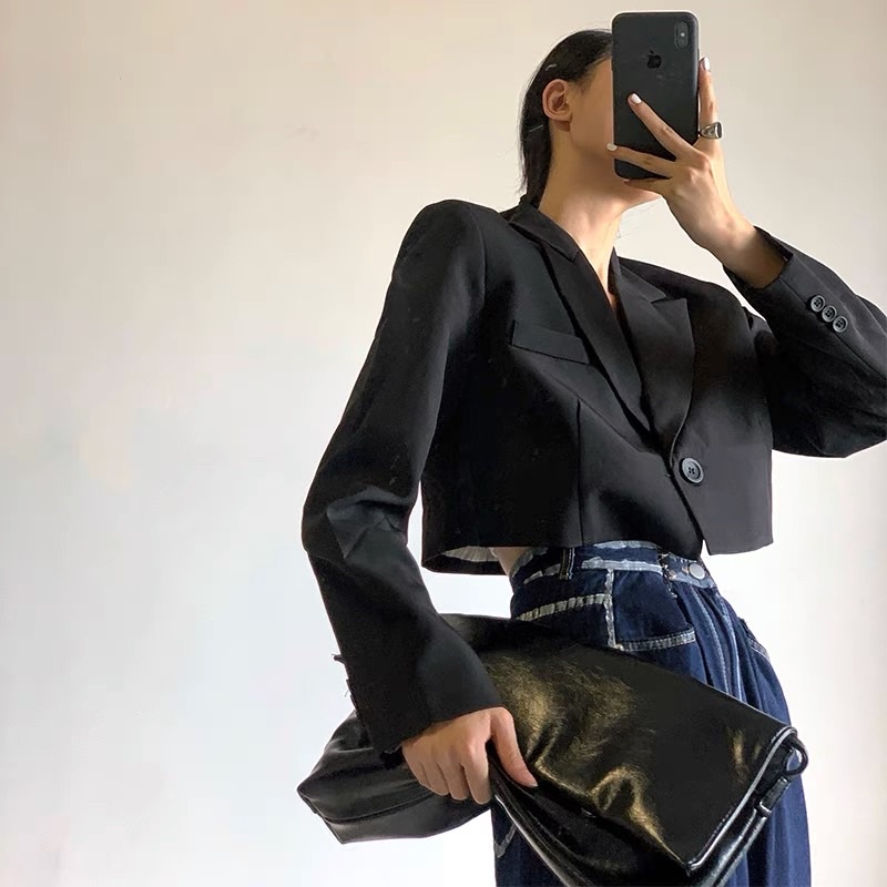 Áo Khoác Blazer Croptop 1 nút