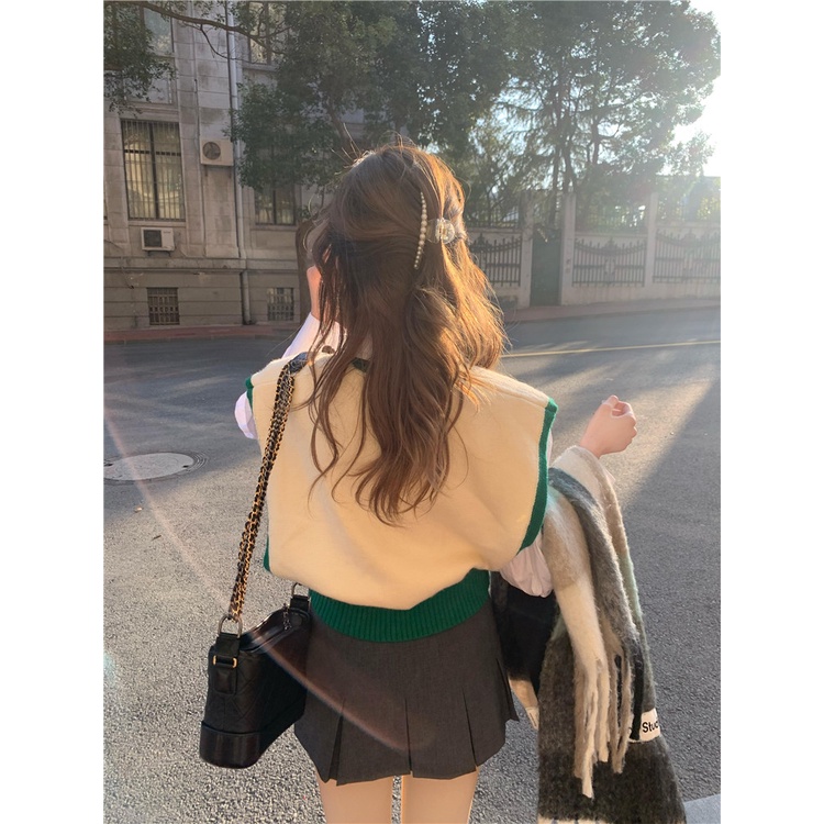 Áo Khoác Dệt Kim Không Tay Màu Sắc Thời Trang Cho Nữ | BigBuy360 - bigbuy360.vn