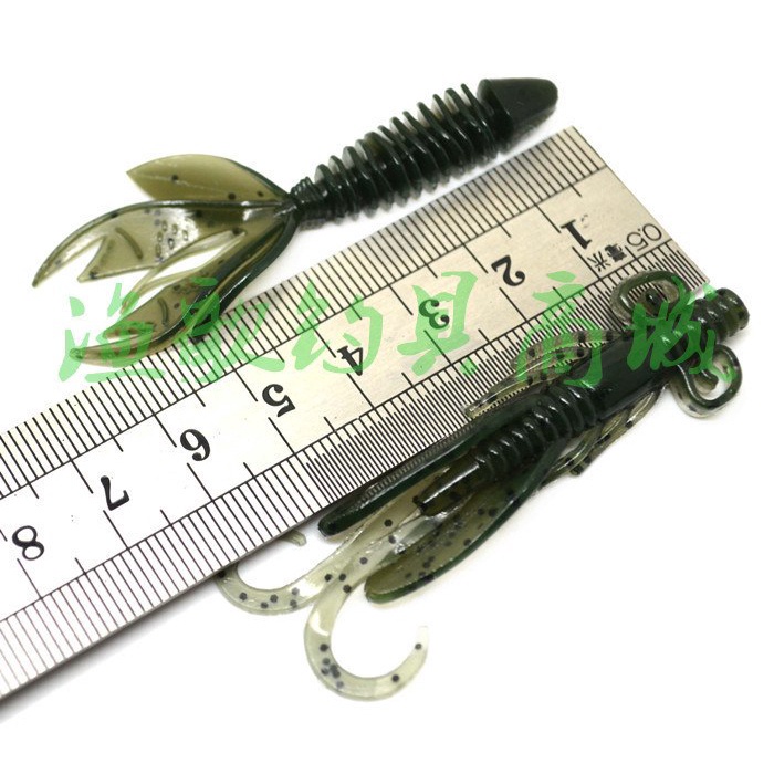 Mồi mềm tôm giả dài 5cm x 2g câu cá lóc cá chẽm cá chày siêu nhạy