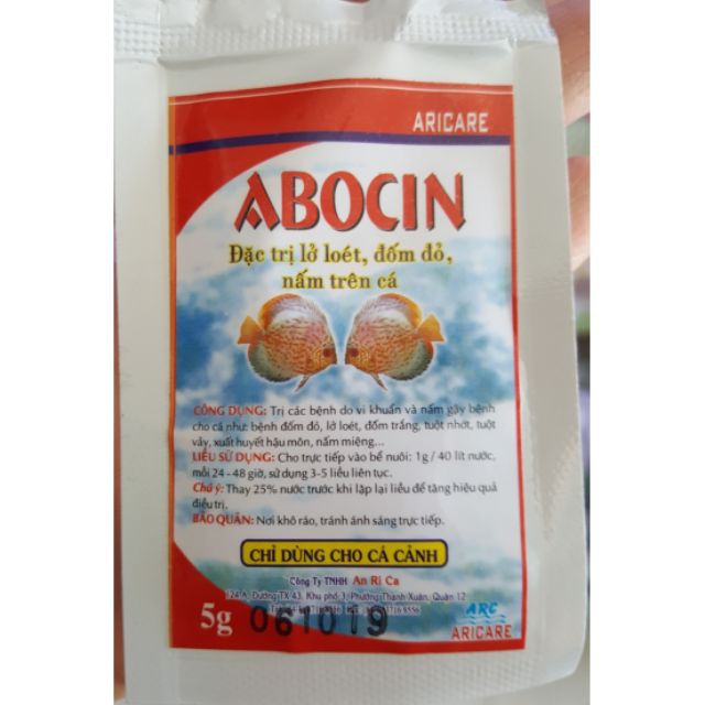 Abocin trị lở lét, nấm, đốm đỏ trên cá