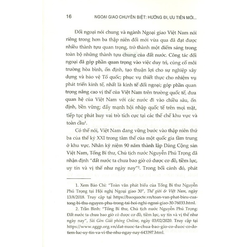 Sách - Ngoại Giao Chuyên Biệt Hướng Đi, Ưu Tiên Mới Của Ngoại Giao Việt Nam Đến Năm 2030 (Sách Chuyên Khảo) | BigBuy360 - bigbuy360.vn