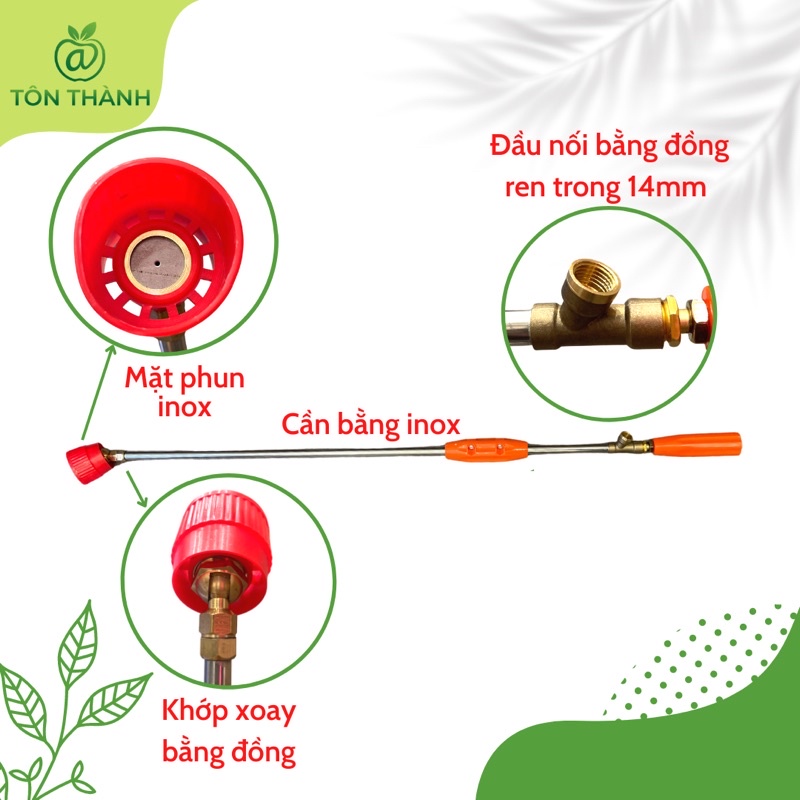 CẦN XỊT LOA ĐỎ KHỚP XOAY BẰNG ĐỒNG CÓ THỂ CHỈNH CHẾ ĐỘ PHUN 90CM 1M2 1M5