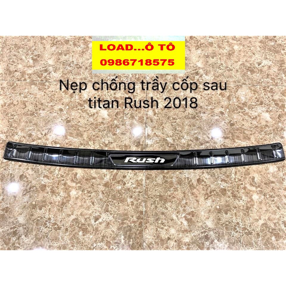 Chống Trầy Cốp Inox Toyota Rush 2018-2021 Hàng Inox, Titan  Cao Cấp, Có Chữ Rush