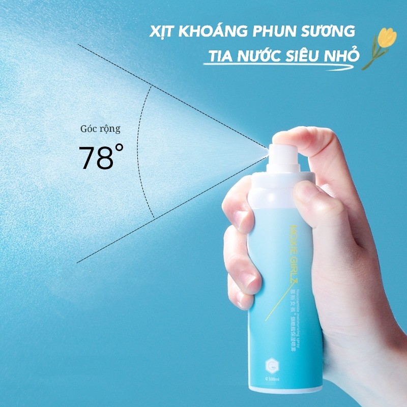 Xịt khoáng Niacinamide MOXIE GIRLZ cấp nước dưỡng ẩm dịu da sáng da Moisturizing Spray 100ml MOGI07 | BigBuy360 - bigbuy360.vn