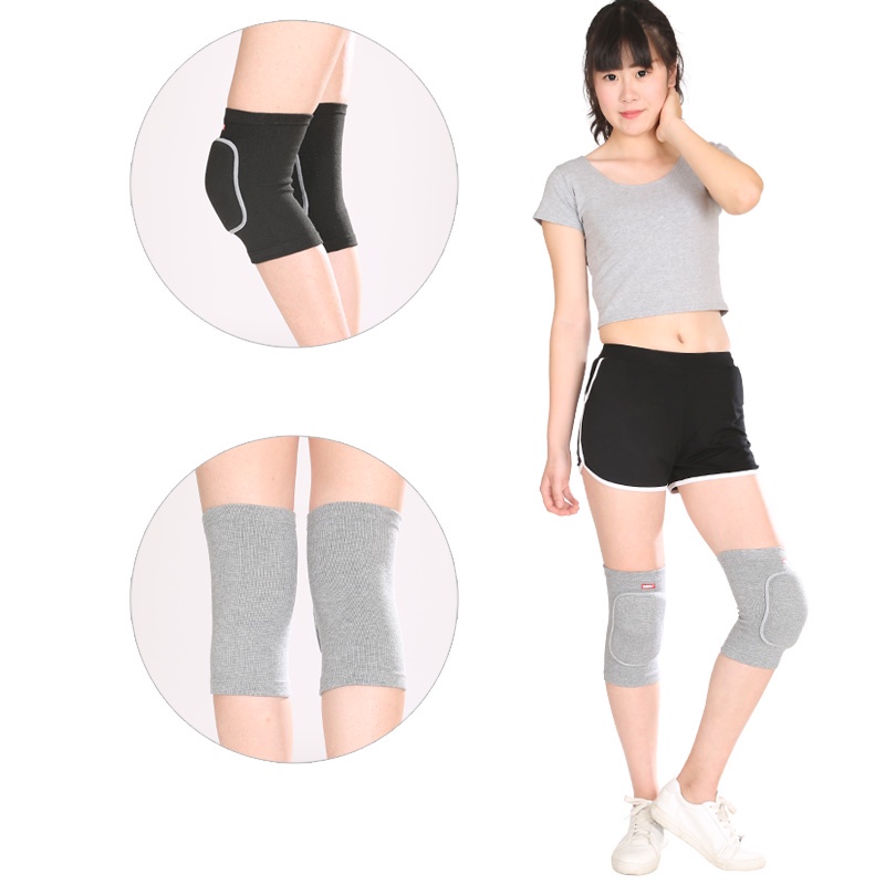 Băng bảo vệ đầu gối cho nữ có miếng đệm êm Aolikes 0210, dùng tập yoga, nhảy, patin (1 cặp)