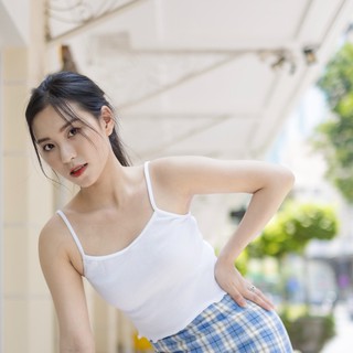 Áo thun crotop hai dây ôm body