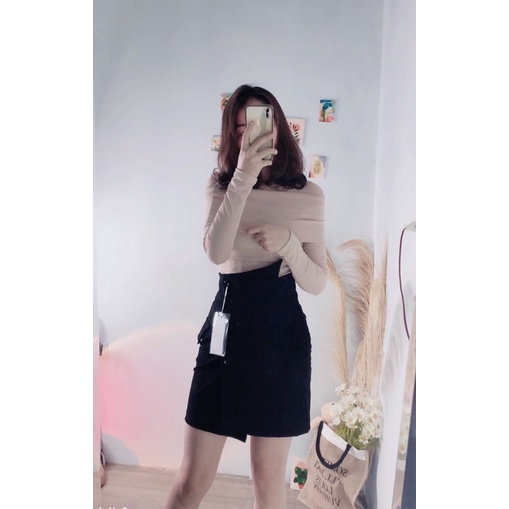 [ẢNH THẬT + VIDEO] Chân váy Nhung BASIC chữ A có quần trongDAQUY20chân váy chữ a nhung ba cúc siêu hot ôm vòng eo